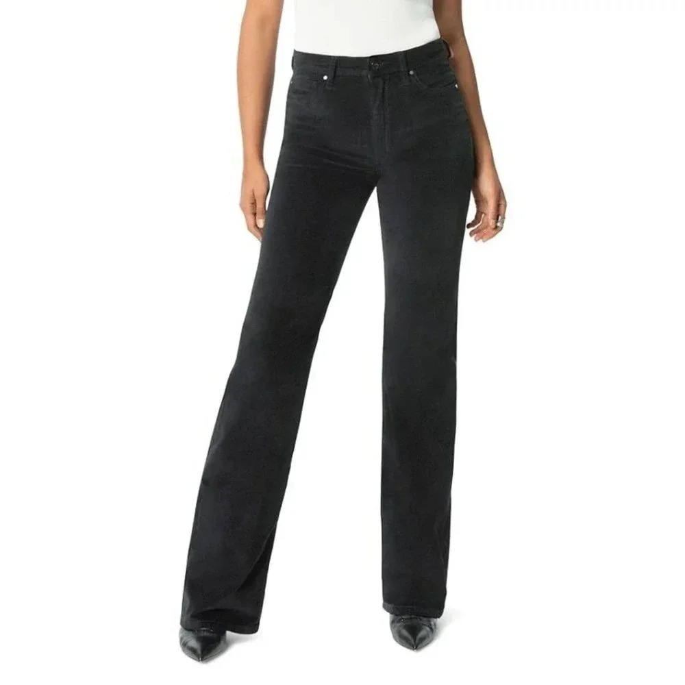 Joes Jeans Black Velvet The Molly High Rise Flare Jean Pants Size 32